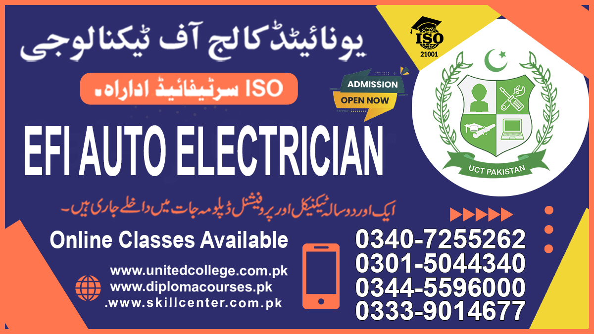 EFI Auto Electrician Course in Rawalpindi Islamabad 0344-5596000